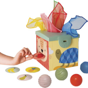Caja mágica – pelotas y trapitos – Taf toys
