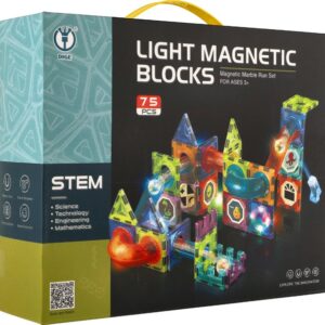 Bloques magnéticos luminosos 75 piezas